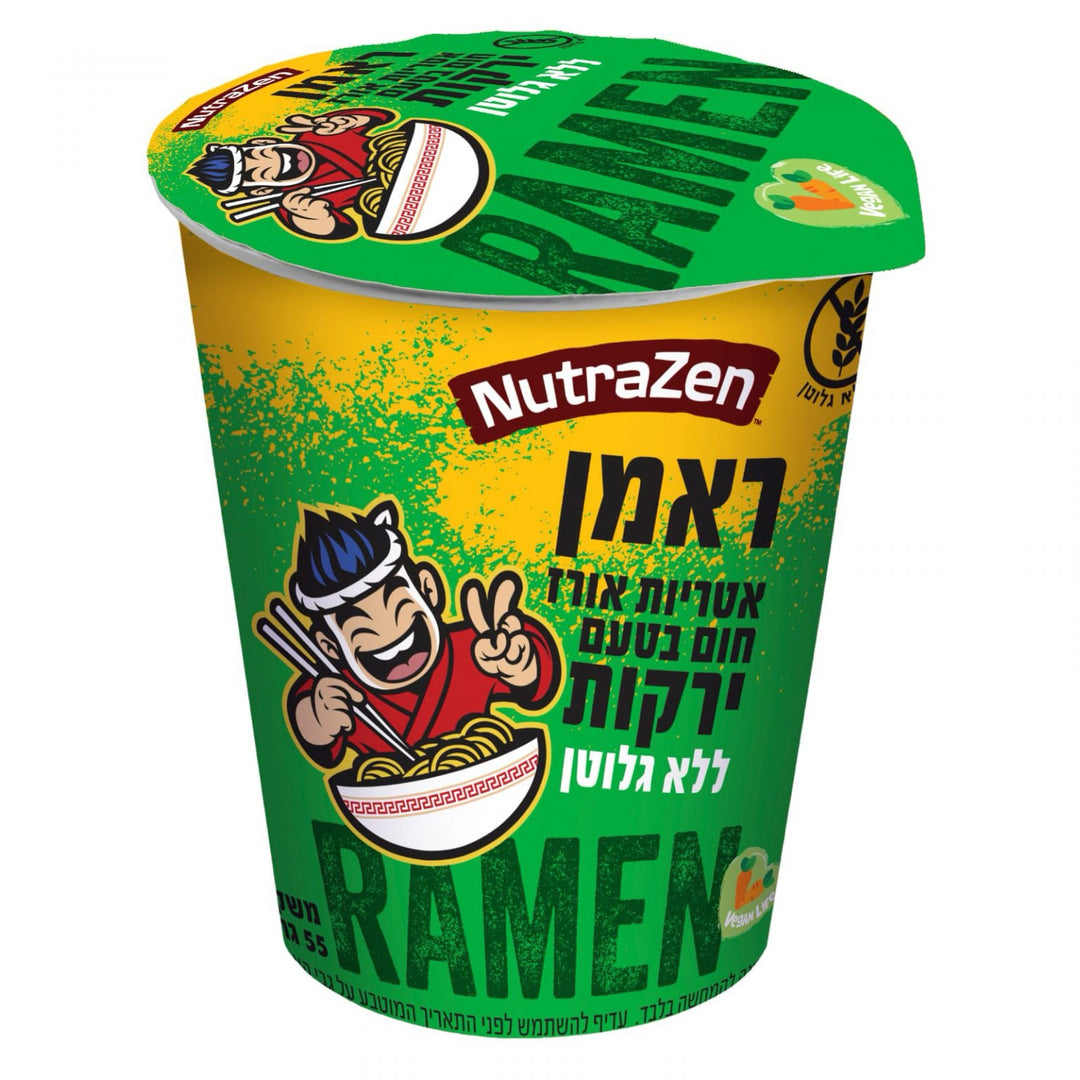 ראמן אורז מלא בטעם ירקות להכנה מהירה|ללא גלוטן|55 גרם